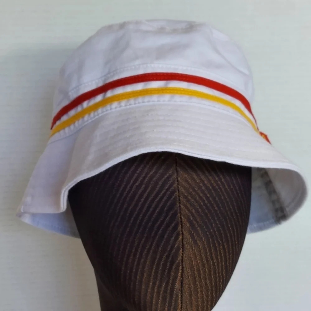 Ronald McDonald House White Yellow Red Stripe Bucket Hat - Picture 4 of 9